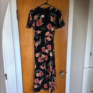 Floral Black Dress